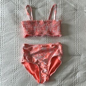 GAP Kids Swim Bikini - Coral and White